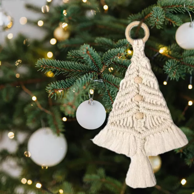 Christmas Tree Macrame DIY Craft Kit Christmas Hanging Ornaments Wall Decoration