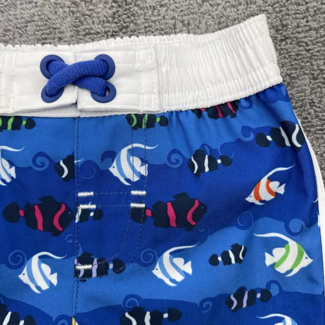 NEW Wonder Nation Baby Boy Swim Trunks 3-6 mo Shorts Angel Fish Blue 3