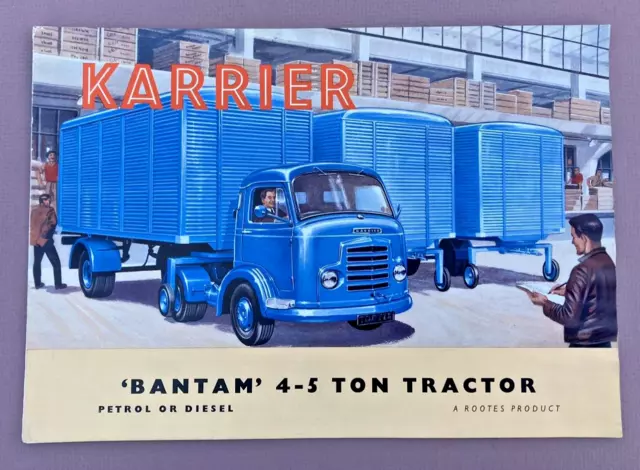 Karrier Bantam 4-5 Ton Tractor Sales Brochure 1959 Petrol / Diesel Rootes Produc