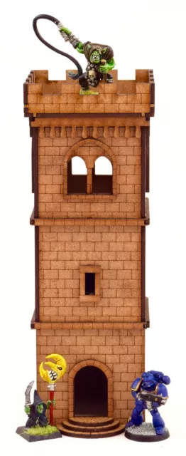 WWG Medieval Town Avamposto Torre di Vedetta con Parapetto - 28mm Wargame 3