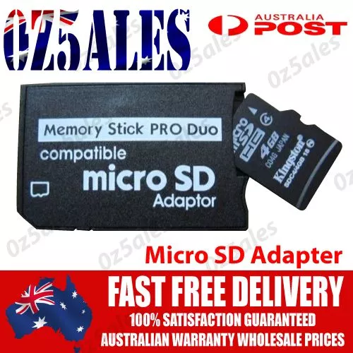 Micro SD SDHC TF to Memory Stick MS Pro Duo Reader PSP Adapter Converter t