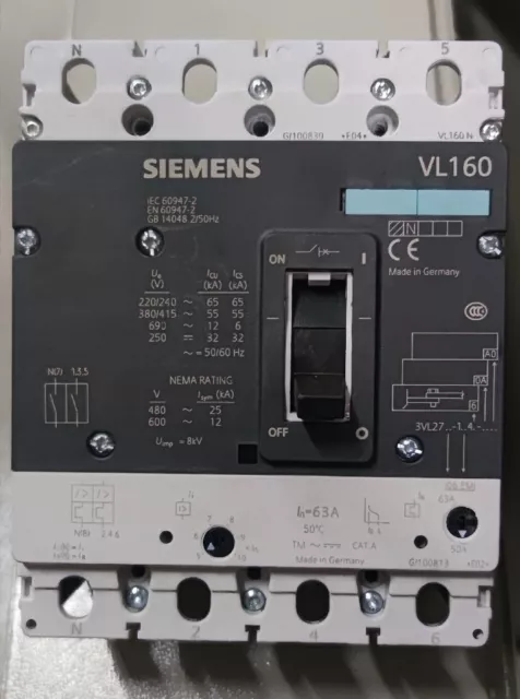 INTERRUCTOR SIEMENS VL160 con relé magnetotérmico