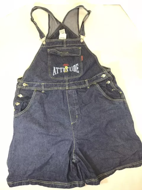 Looney tunes Tweety Bird Denim Overall Shorts Womens Size 18/20