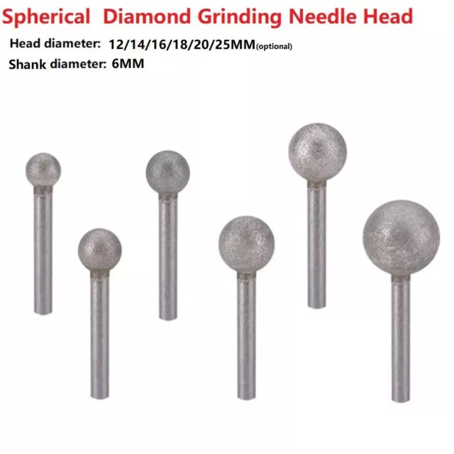 Practical Grinding Needle Head Spherical Parts Replacemen Shank Silver