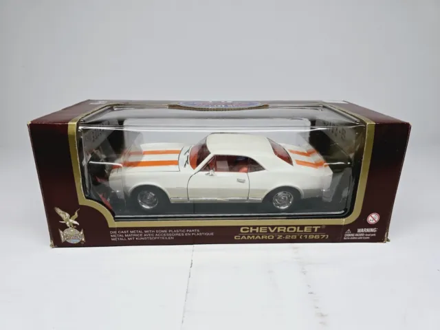 New Road Legends Chevrolet Camaro Z-28 (1967) In White With Orange Stripes