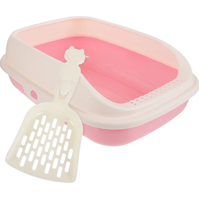 1 juego de caja de arena interior para gatos caja de arena semicerrada inodoro para gatos
