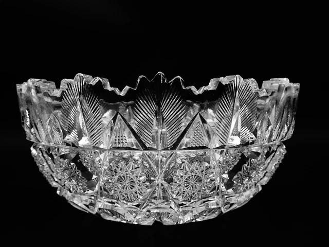American Brilliant Cut Glass 8"  Bowl