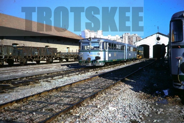 35mm Slide RENFE Spanish Railways Diesel Railcar Alicante 1973 Original Spain