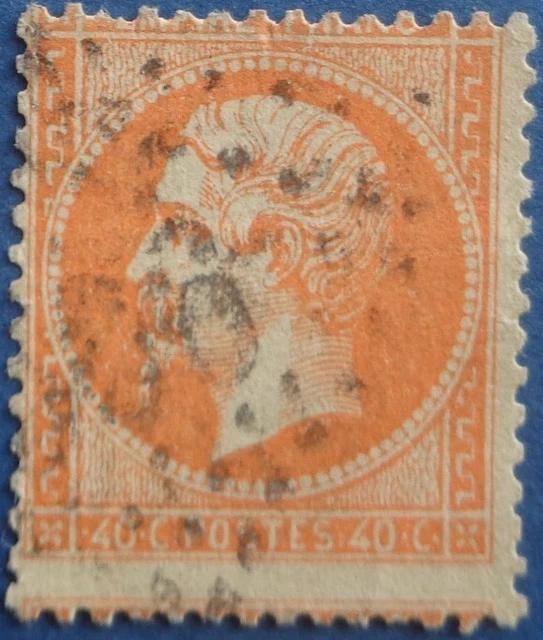 Timbre France Cérès N°5 Non Dentelé 40c Orange - Type Grillé + Cachet - Avant 1900