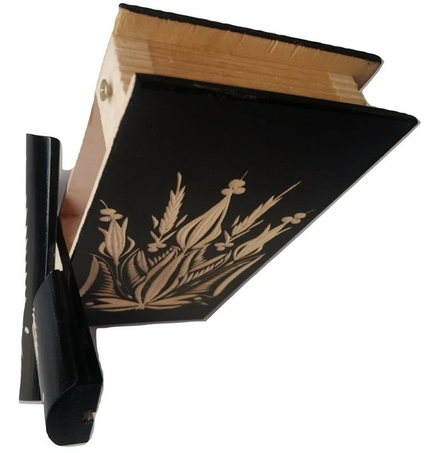 Livre de puzzle boîte en bois sculpté noir espace secret à l'intérieur de...