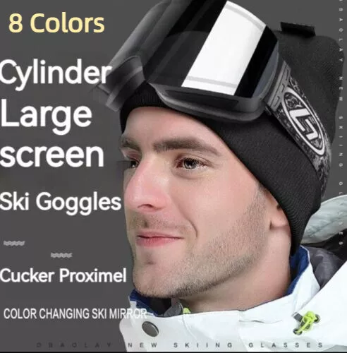 AU Unisex Anti-fog Sunglass Columnar Double Layer UV Protective Ski Snow Goggles