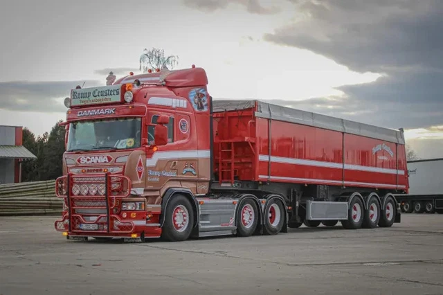 TEKNO 84356 SCANIA Ngr Tracteur 6X2 + Semi Remorque Plateau  Peter Wouters  EUR 249,90 - FR