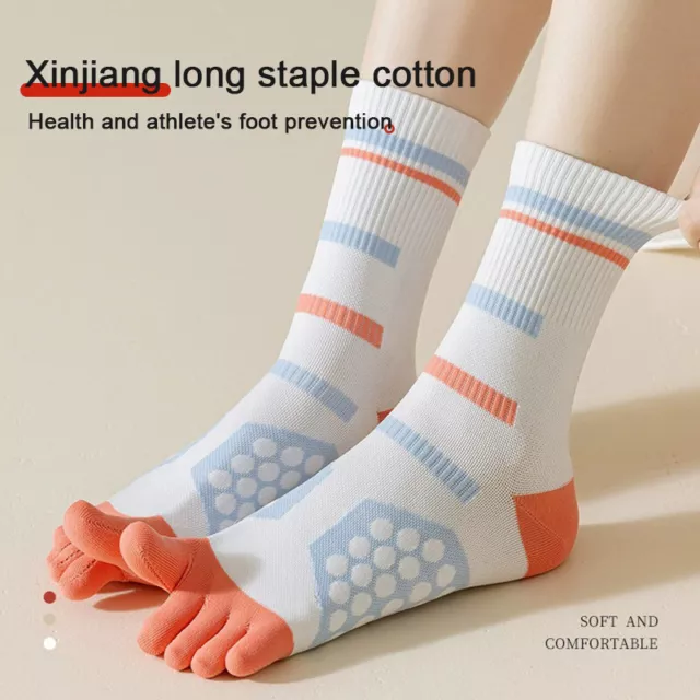 1 Pairs Women Sport 5 Finger Socks Yoga Pilates Sweat-Absorbing Compression