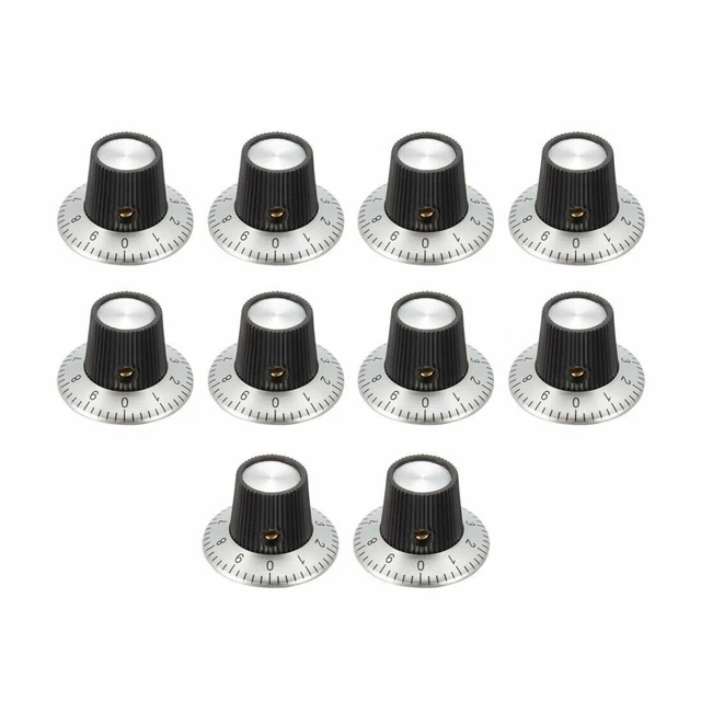10 Pack Speaker Control Knob Power Amplifier Knob 29x19mm Digital Knob Cap A