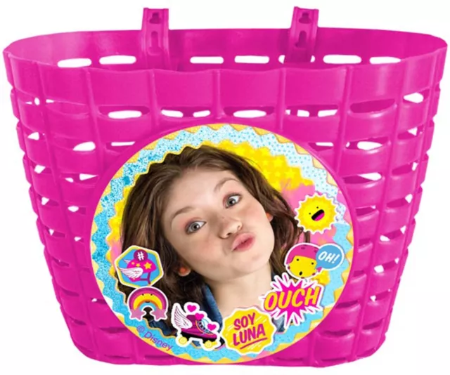 Cesta Delantera de Plastico Infantil Niña para Bicicleta Soy Luna Disney 6177