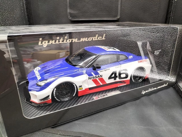 IGNITION MODEL 1/18 Nissan 35gt-r R35 LB Works Gt Blanc/Bleu / Red Avec ...