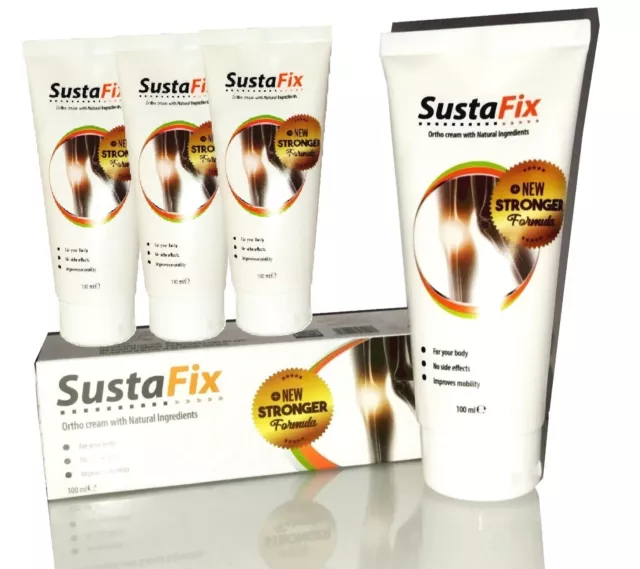 SustaFix 4x100ml Creme Susta Fix + New Stronger Formula + Neue Stärkere Formel