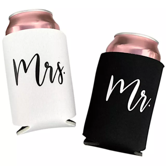 Wedding Gifts for Bride and Groom Mr Mrs Stubby Holder Can Cooler Favour