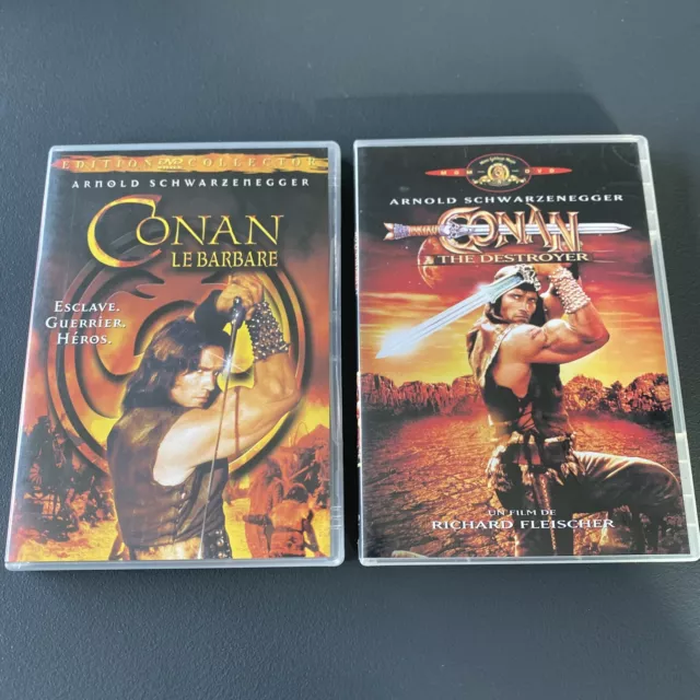 Conan Le Barbare + Conan Le Destructeur Lot 2 Dvd Arnold Schwarzenegger