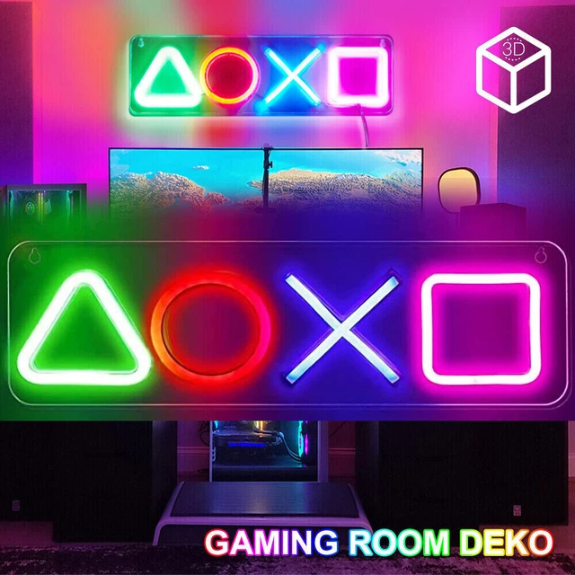 O× 3D LED Night Lamp Gaming Room Desk Setup Lighting Decor On The Table