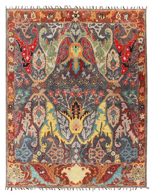 William Morris ikat Design Old Antique Style Handmade Traditional Wool Area Rugs William Morris ikat Design Old Antique Style Handmade Traditional Wool Area Rugs
