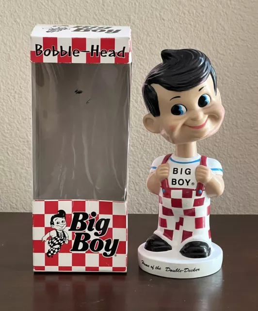 BIG BOY Restaurant 2001 Bobble Head Home Of The Double Decker Hamburger With Box