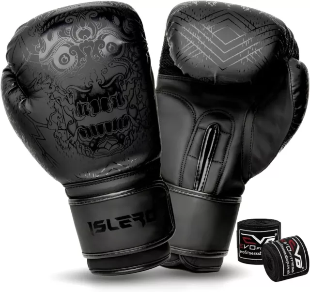 Pro Leather Boxing Gloves,MMA,Sparring Punch Bag,Muay Thai Training Gloves