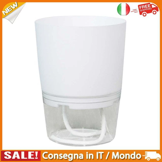 IT Auto Absorbing Flower Pot Self Watering Planter Hydroponic Potted (S White)