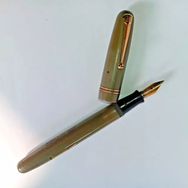 VINTAGE SWAN 3230 MABIE TODD SELF FILLER FOUNTAIN INK PEN with 14ct GOLD NIB
