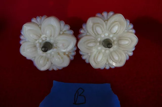b pr antique white opalescent curtain tieback 3 inch diameter