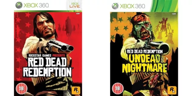 Red Dead Redemption & undead nightmare & gun      xbox 360 pal