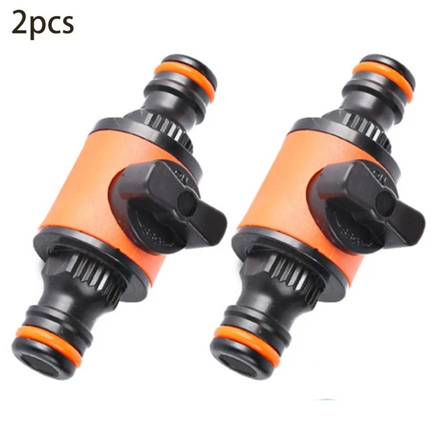 2PC Hose Pipe Tap Shut Off Valve Fitting Connector Garden/Garden Quick Coupler