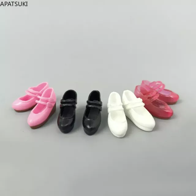 Mode Kunststoff Keilabsatz Schuhe für Blythe Puppen Mini Sandalen 1/6 Zubehör