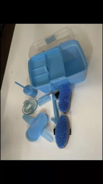 Harlequin Children's Complete Horse Grooming Kit Box Blue