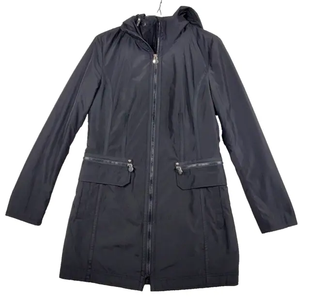 Laundry by Shelli Segal Coat Anorak  Womens Small Black Softshell Jacket Outdoor