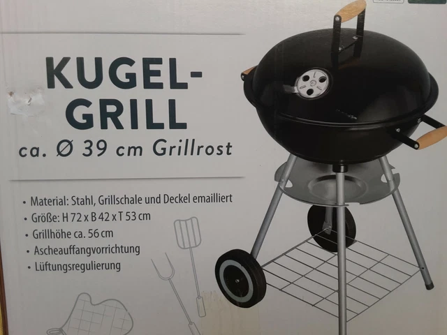 Kugelgrill 39 cm Standgrill Holzkohlegrill Rundgrill Gartengrill