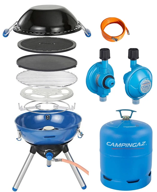 Campingaz Partygrill 400 R 907 gefüllt Gasflasche Gasgrill Schlauch Regler Set