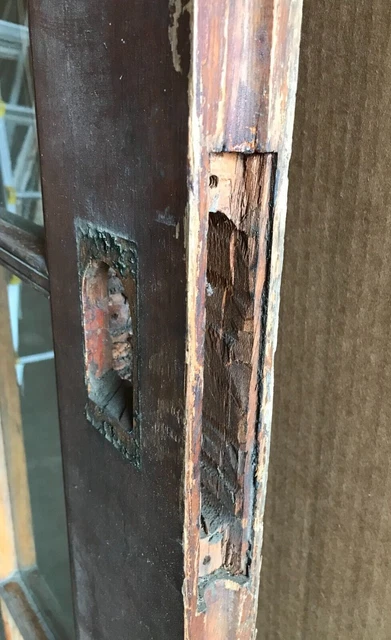 Antique Pair 15 Lite Wood 37x90 French Pocket Doors Room Divider Old VTG 239-23B 20