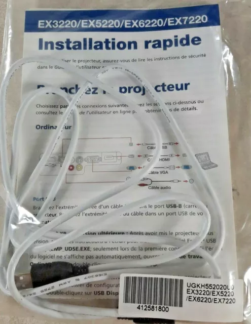 Projector Cable Canon EX3220/EX5220/EX6220/EX7220 with Instructions