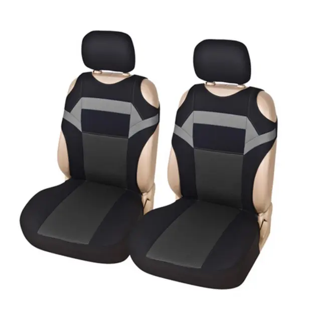2Pcs Car Front Seat Covers Universal SUV Auto Van Sun Dust Protector Polyester