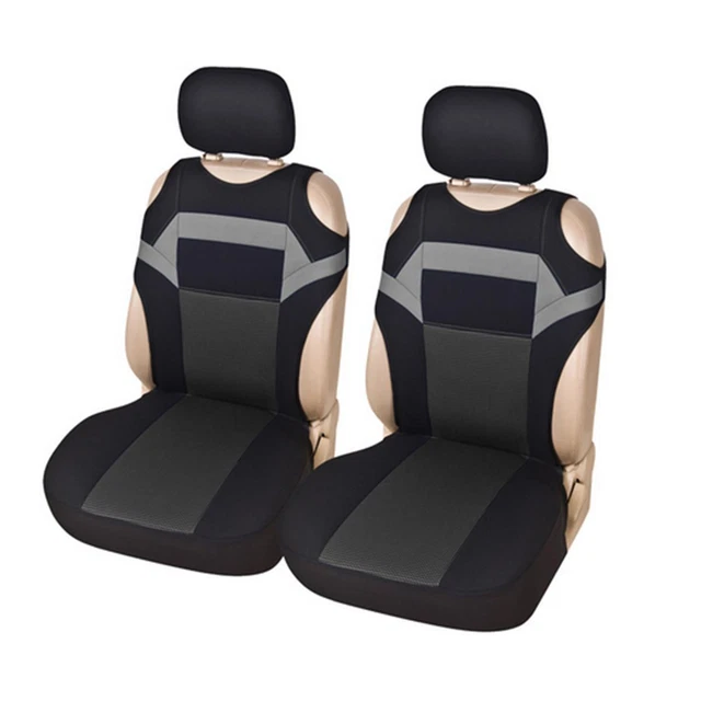 2Pcs Car Front Seat Covers Universal SUV Auto Van Sun Dust Protector Polyester