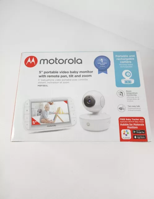 Cámara inclinable panorámica Motorola MBP36XL y monitor de video portátil recargable para bebé