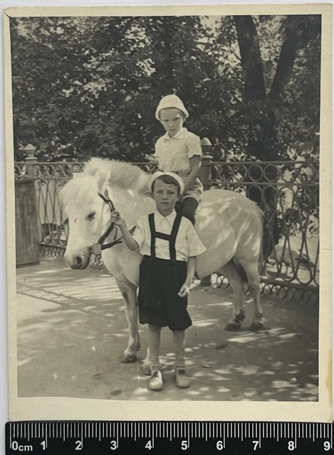Old Photo Cute Children, Affectionate Handsome Boys Attractive Guys With A Pony