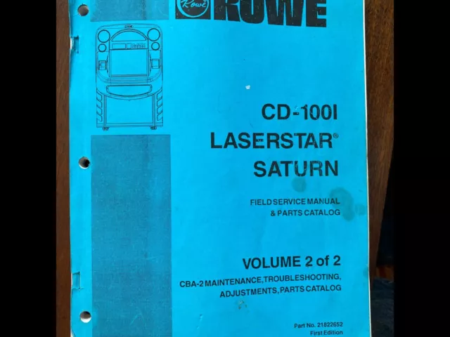 Rowe CD-100I Jukebox Manual