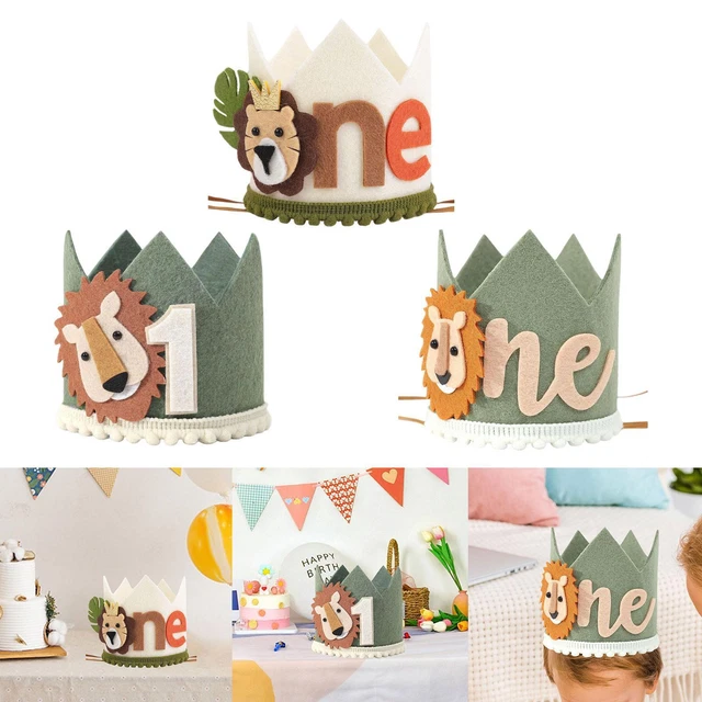 VAVAYAO Bohemian Lion High Chair Banner - First Birthday 'King Of The Jungle' Photography Prop & Decor