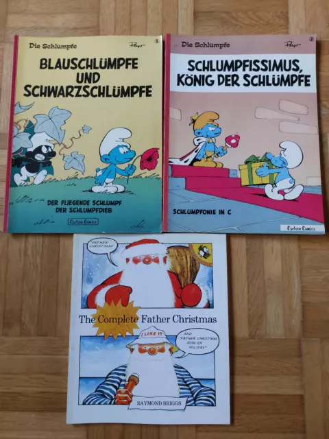 Die SCHLÜMPFE Humor Funny Carlsen Comic Album Peyo Nr. 1-2 Father Christmas