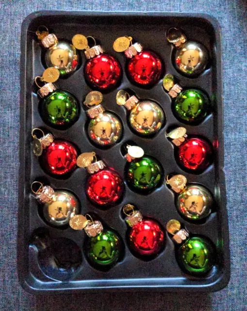 Christopher Radko Celebrations 17 Hand Crafted Glass Ornaments Red Green Gold