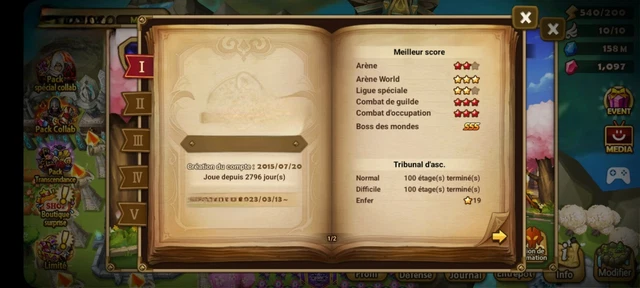 compte summoners war europe 3 -5* LD