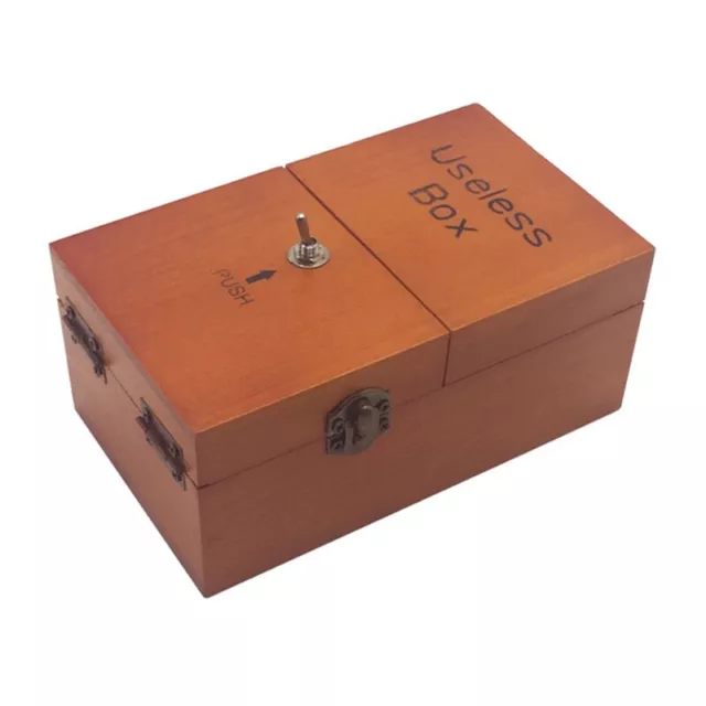 A Useless Box with Surprises Wooden Useless Box Fully Assembled Toy for8918