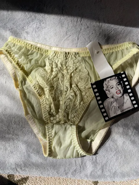 vintage 90s Marilyn Monroe “bombshell” black lace panties panty size XL  sheer